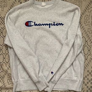reverse weave champion pullover crewneck